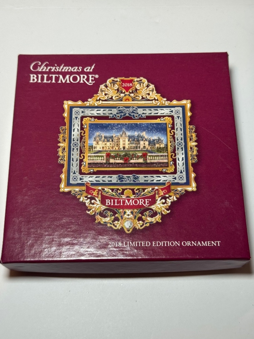 Biltmore Estate Christmas at Biltmore 2018 Limited Edition Ornament Framed Scene